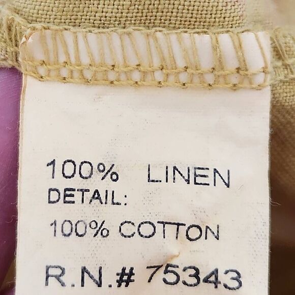 Bellambra mustard floral sleeveless swing halter top dress pure 100% linen - Picture 6 of 6